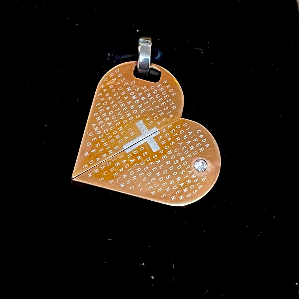 Lords Prayer In Spanish One-of-a-kind Interchangeable Pendant NEW